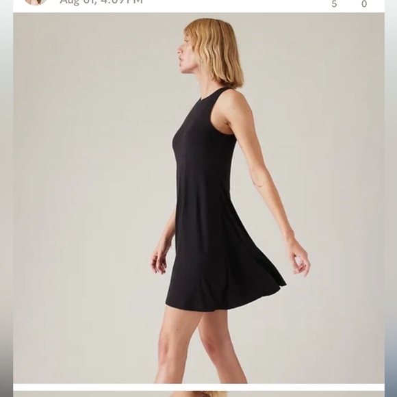 Like new- ATHLETA -Black Sleeveless Santorini Thera Dress - Picture 8 of 10